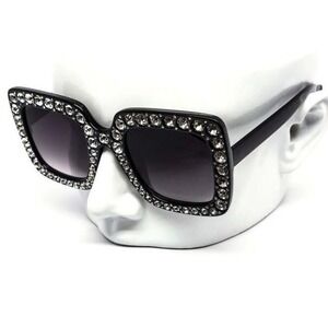 SUNGLASSES Retro Unisex Mens Womens Elton John Diamond Rhinestone Sunglasses New